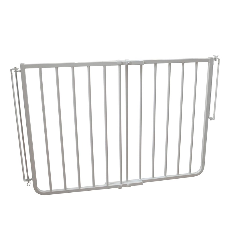white aluminum cardinal gates stairway special hardware-mounted baby gate